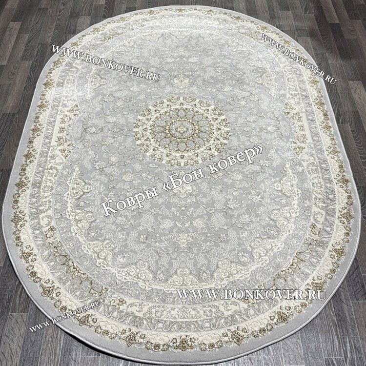 Турецкий Овальный Ковер Для Гостиной Арт 130 Серый