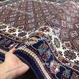 Ковер с восточным орнаментом Дизайн 02 Синий Прямоугольный