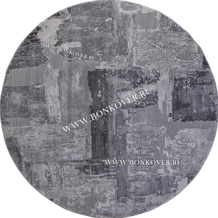 Турецкий Ковер Для Гостиной Дизайн 10 Серый Круг